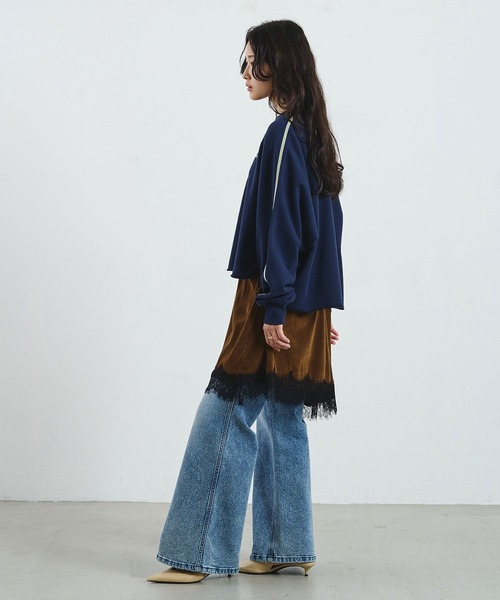 ROSE BUD(ローズバッド)の「【Champion別注】SIDE LINE SWEAT(スウェット・レディース・レッド/グレー/ネイビー/チャコール・ONE SIZE)」の22枚目の写真