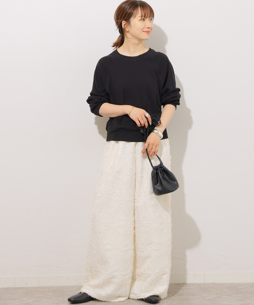 JOURNAL STANDARD relume(ジャーナルスタンダード レリューム)の「強撚コットンフライスロンTEE(Tシャツ/カットソー・レディース・ホワイト/ライトグレー/ブラック/ブラウン・FREE)」の5枚目の写真