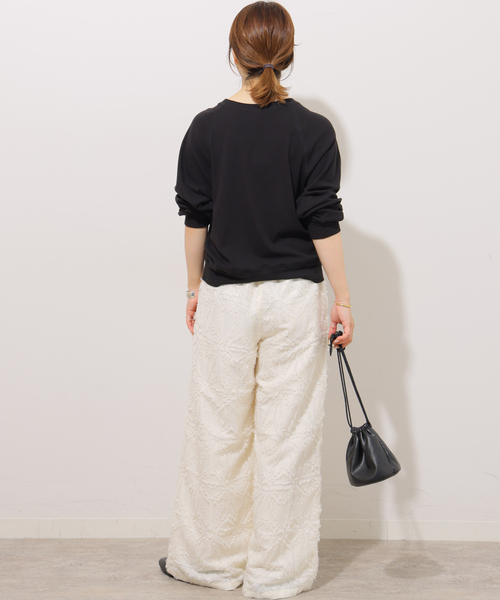 JOURNAL STANDARD relume(ジャーナルスタンダード レリューム)の「強撚コットンフライスロンTEE(Tシャツ/カットソー・レディース・ホワイト/ライトグレー/ブラック/ブラウン・FREE)」の7枚目の写真