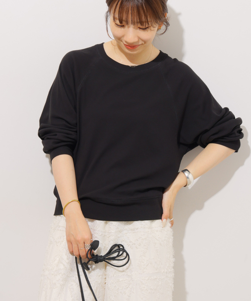 JOURNAL STANDARD relume(ジャーナルスタンダード レリューム)の「強撚コットンフライスロンTEE(Tシャツ/カットソー・レディース・ホワイト/ライトグレー/ブラック/ブラウン・FREE)」の8枚目の写真