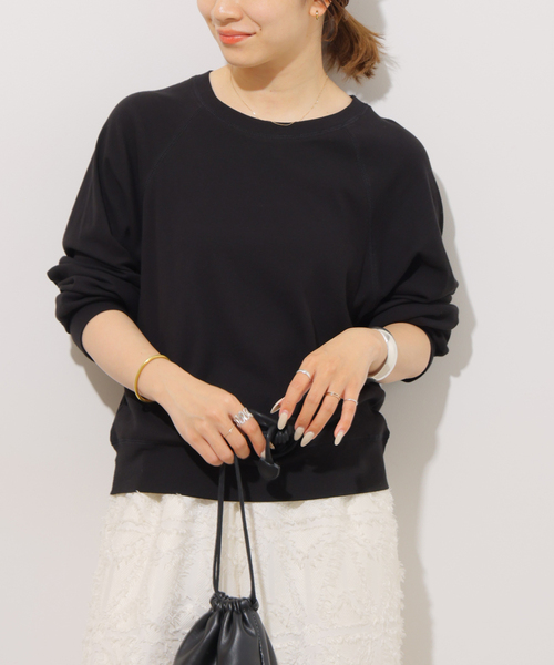 JOURNAL STANDARD relume(ジャーナルスタンダード レリューム)の「強撚コットンフライスロンTEE(Tシャツ/カットソー・レディース・ホワイト/ライトグレー/ブラック/ブラウン・FREE)」の9枚目の写真