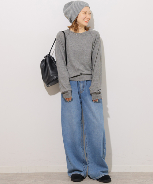 JOURNAL STANDARD relume(ジャーナルスタンダード レリューム)の「強撚コットンフライスロンTEE(Tシャツ/カットソー・レディース・ホワイト/ライトグレー/ブラック/ブラウン・FREE)」の11枚目の写真