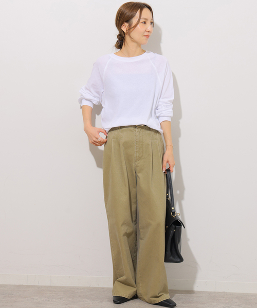 JOURNAL STANDARD relume(ジャーナルスタンダード レリューム)の「強撚コットンフライスロンTEE(Tシャツ/カットソー・レディース・ホワイト/ライトグレー/ブラック/ブラウン・FREE)」の19枚目の写真