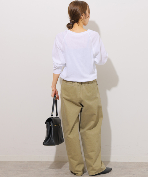 JOURNAL STANDARD relume(ジャーナルスタンダード レリューム)の「強撚コットンフライスロンTEE(Tシャツ/カットソー・レディース・ホワイト/ライトグレー/ブラック/ブラウン・FREE)」の21枚目の写真