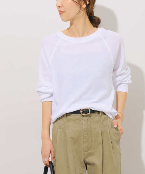JOURNAL STANDARD relume(ジャーナルスタンダード レリューム)の「強撚コットンフライスロンTEE(Tシャツ/カットソー・レディース・ホワイト/ライトグレー/ブラック/ブラウン・FREE)」の22枚目の写真