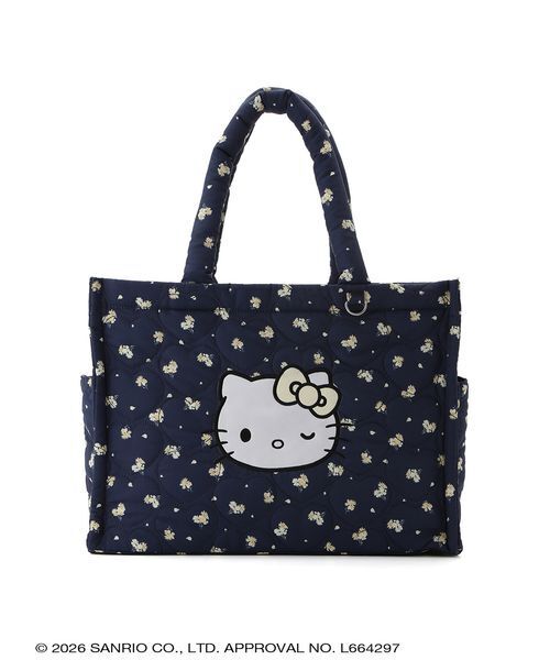sanrio house（サンリオハウス）の「ハローキティ フラワープリントキルティングトートバッグ（トートバッグ・レディース・アイボリー/ネイビー・F）」の2枚目の写真