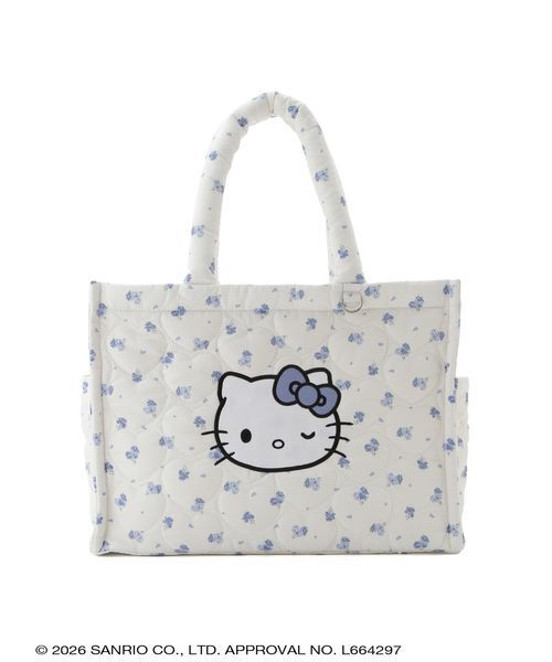 sanrio house（サンリオハウス）の「ハローキティ フラワープリントキルティングトートバッグ（トートバッグ・レディース・アイボリー/ネイビー・F）」の3枚目の写真