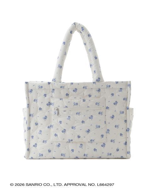 sanrio house（サンリオハウス）の「ハローキティ フラワープリントキルティングトートバッグ（トートバッグ・レディース・アイボリー/ネイビー・F）」の4枚目の写真