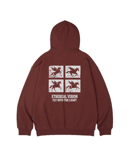 WILDROCK(ワイルドロック)の「ETHEREAL VISION オーバーサイズフーディー_10 COL(パーカー・メンズ・ブラック/ベージュ/ネイビー/ブラウン/ピンク/ブルー/アイボリー/ダークグレー/バーガンディー/チャコール・SMALL/MEDIUM/LARGE)」の10枚目の写真