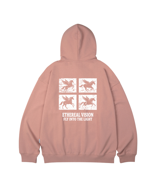 WILDROCK(ワイルドロック)の「ETHEREAL VISION オーバーサイズフーディー_10 COL(パーカー・メンズ・ブラック/ベージュ/ネイビー/ブラウン/ピンク/ブルー/アイボリー/ダークグレー/バーガンディー/チャコール・SMALL/MEDIUM/LARGE)」の9枚目の写真