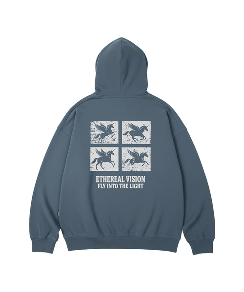 WILDROCK(ワイルドロック)の「ETHEREAL VISION オーバーサイズフーディー_10 COL(パーカー・メンズ・ブラック/ベージュ/ネイビー/ブラウン/ピンク/ブルー/アイボリー/ダークグレー/バーガンディー/チャコール・SMALL/MEDIUM/LARGE)」の8枚目の写真
