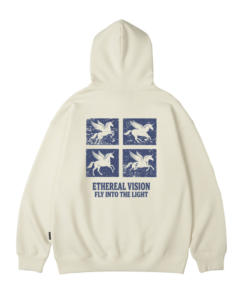WILDROCK(ワイルドロック)の「ETHEREAL VISION オーバーサイズフーディー_10 COL(パーカー・メンズ・ブラック/ベージュ/ネイビー/ブラウン/ピンク/ブルー/アイボリー/ダークグレー/バーガンディー/チャコール・SMALL/MEDIUM/LARGE)」の17枚目の写真