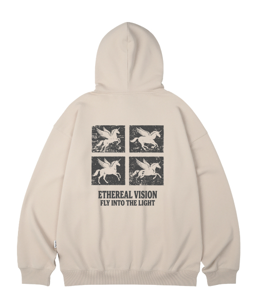 WILDROCK(ワイルドロック)の「ETHEREAL VISION オーバーサイズフーディー_10 COL(パーカー・メンズ・ブラック/ベージュ/ネイビー/ブラウン/ピンク/ブルー/アイボリー/ダークグレー/バーガンディー/チャコール・SMALL/MEDIUM/LARGE)」の20枚目の写真
