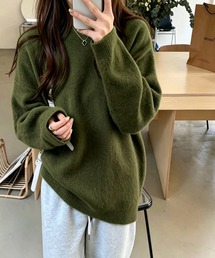 クルーネックニットプルオーバー