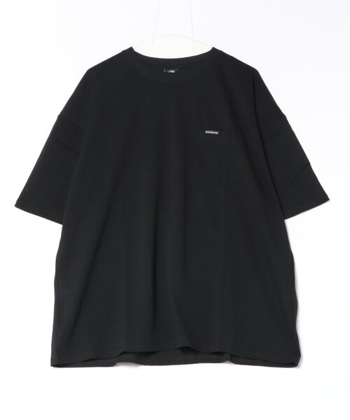 brknhome(ブロークンホーム)の「【brknhome/ブロークンホーム】【無駄を省いたミニマルなデザイン】ビッグシルエットポケット付きTシャツ ピスネーム付きポケット 無地 シンプル ユニセックス(Tシャツ/カットソー・メンズ・ホワイト/ブラック/パープル・MEDIUM/LARGE)」の2枚目の写真
