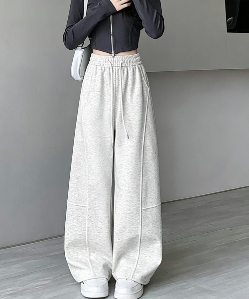 Miniministore(ミニミニストア)の「スウェットパンツウエストゴムワイドパンツ(デニムパンツ・レディース・ダークグレー/グレー/ライトグレー/ブラック・FREE)」の11枚目の写真