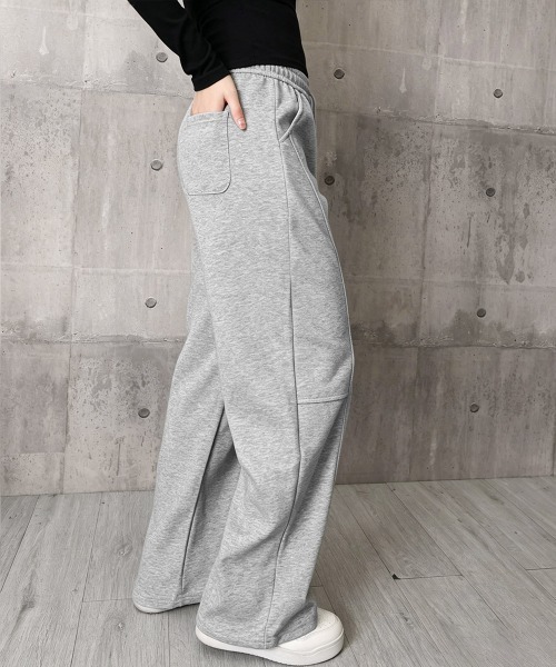 Miniministore(ミニミニストア)の「スウェットパンツウエストゴムワイドパンツ(デニムパンツ・レディース・ダークグレー/グレー/ライトグレー/ブラック・FREE)」の18枚目の写真