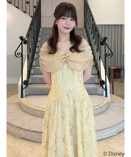 MERCURYDUO(マーキュリーデュオ)の「【ディズニーコレクション】美女と野獣/ プリントオフショルワンピース(ワンピース・レディース・イエロー・MEDIUM/SMALL)」の19枚目の写真