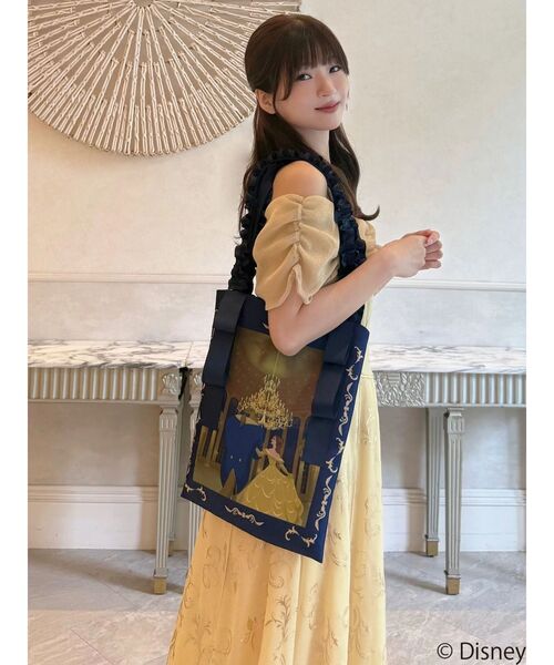 MERCURYDUO(マーキュリーデュオ)の「【ディズニーコレクション】美女と野獣/ プリントオフショルワンピース(ワンピース・レディース・イエロー・MEDIUM/SMALL)」の12枚目の写真