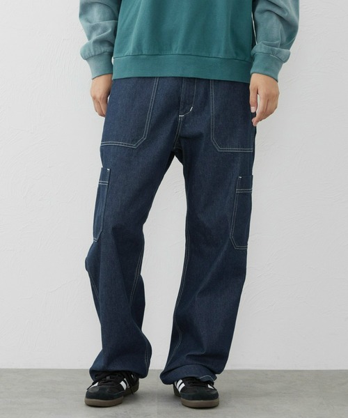 EDWIN(エドウィン)の「EDWIN WORKWEAR シンチバックパンツ(デニムパンツ・メンズ・ライトインディゴブルー/インディゴブルー・LARGE/X-LARGE/MEDIUM)」の1枚目の写真