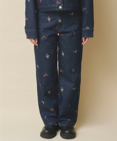 Cath Kidston（キャスキッドソン）の「エンブロイダリーデニムパンツ Ditsy Floral Embroidery（デニムパンツ・レディース・インディゴブルー/サックスブルー・S/M）」の10枚目の写真