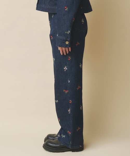 Cath Kidston（キャスキッドソン）の「エンブロイダリーデニムパンツ Ditsy Floral Embroidery（デニムパンツ・レディース・インディゴブルー/サックスブルー・S/M）」の11枚目の写真