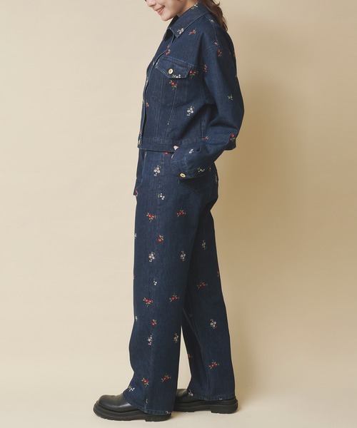 Cath Kidston（キャスキッドソン）の「エンブロイダリーデニムパンツ Ditsy Floral Embroidery（デニムパンツ・レディース・インディゴブルー/サックスブルー・S/M）」の9枚目の写真