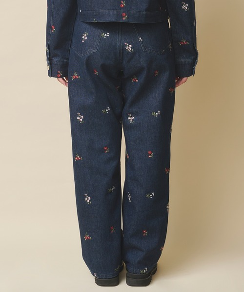 Cath Kidston（キャスキッドソン）の「エンブロイダリーデニムパンツ Ditsy Floral Embroidery（デニムパンツ・レディース・インディゴブルー/サックスブルー・S/M）」の12枚目の写真