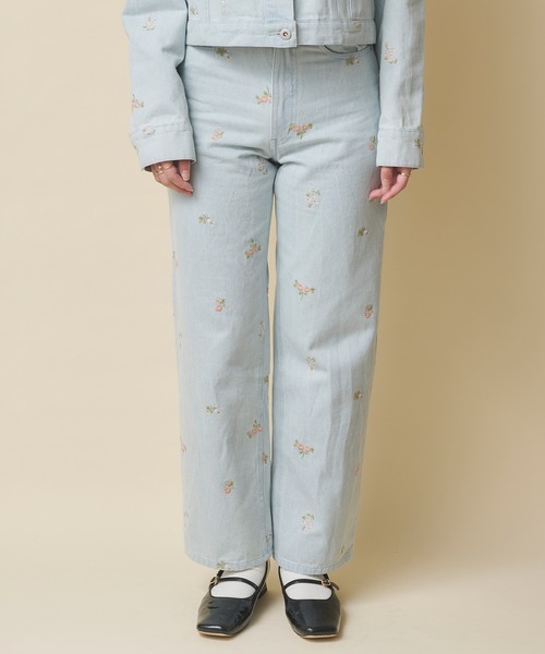 Cath Kidston（キャスキッドソン）の「エンブロイダリーデニムパンツ Ditsy Floral Embroidery（デニムパンツ・レディース・インディゴブルー/サックスブルー・S/M）」の20枚目の写真