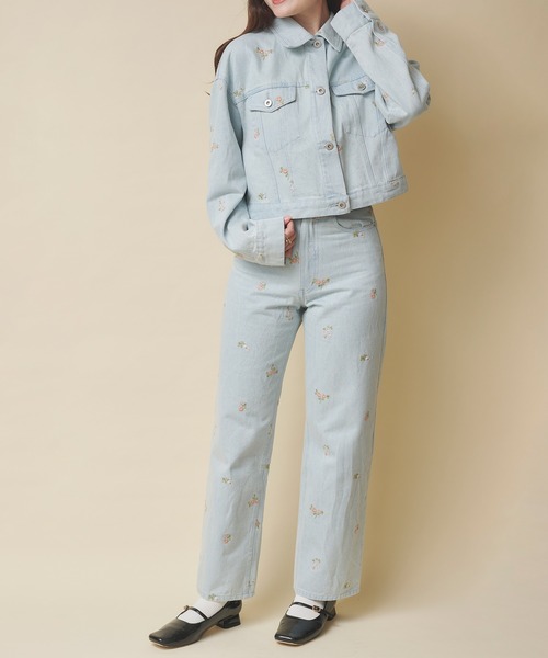 Cath Kidston（キャスキッドソン）の「エンブロイダリーデニムパンツ Ditsy Floral Embroidery（デニムパンツ・レディース・インディゴブルー/サックスブルー・S/M）」の17枚目の写真