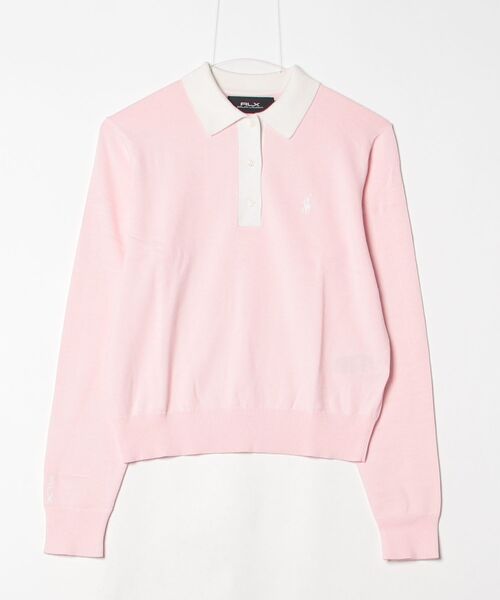 POLO GOLF(ポロ ゴルフ)の「パフォーマンス ポロカラー セーター(ニット/セーター・レディース・ピンク・S/XS/M)」の6枚目の写真