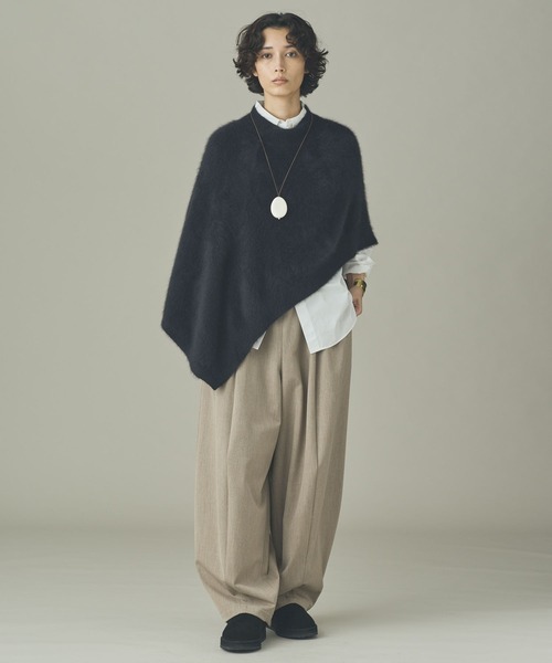 Curensology（カレンソロジー）の「Curensology(カレンソロジー)/ウォームスムースドロストパンツ（その他パンツ・レディース・ネイビー系/ブラック/ダークブラウン/ライトベージュ・FREE）」の14枚目の写真