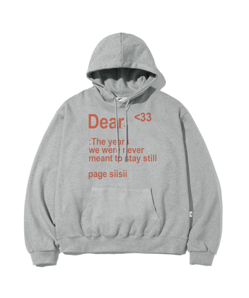 PAGESIISII(ページシシ)の「DEAR プリントフーディー ホワイトメランジ(パーカー・レディース・その他・X-LARGE/L2/M2/XL/M1/L1)」の3枚目の写真