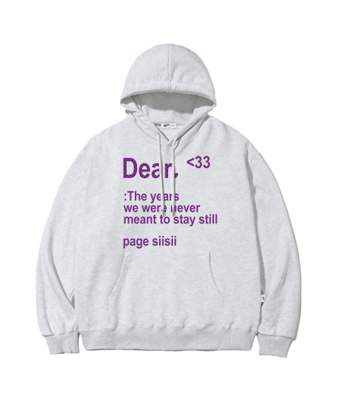 PAGESIISII(ページシシ)の「DEAR プリントフーディー ホワイトメランジ(パーカー・レディース・その他・X-LARGE/L2/M2/XL/M1/L1)」の4枚目の写真