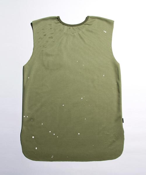 HALFMAN（ハーフマン）の「＜HALFMAN＞ MILL DAMAGE TANK/タンクトップ◆（タンクトップ・メンズ・ホワイト/オリーブ・LARGE/MEDIUM）」の3枚目の写真