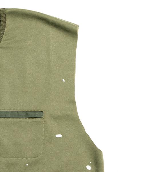 HALFMAN（ハーフマン）の「＜HALFMAN＞ MILL DAMAGE TANK/タンクトップ◆（タンクトップ・メンズ・ホワイト/オリーブ・LARGE/MEDIUM）」の5枚目の写真