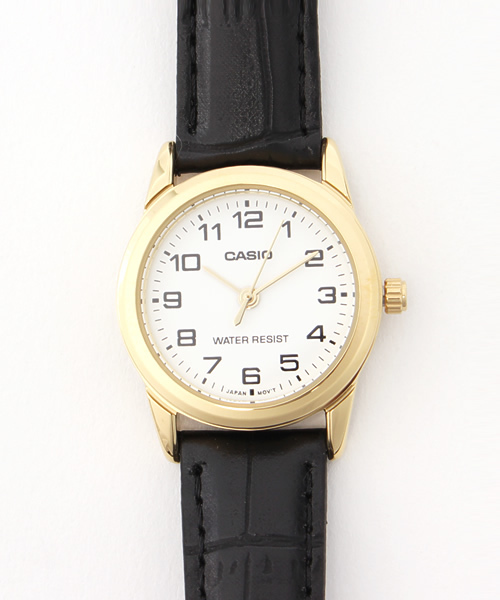 CASIO(カシオ)の「【CASIO/カシオ】 AnalogLeather(アナログ腕時計・レディース・ブラック・FREE)」の1枚目の写真