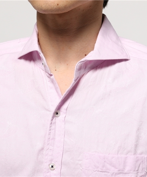 MEN'S BIGI(メンズビギ)の「7分袖シャツ(ペイズリー柄)/JAPAN MADE(日本製)(シャツ/ブラウス・メンズ・ホワイト/ピンク/ブルー・S/L/M)」の6枚目の写真