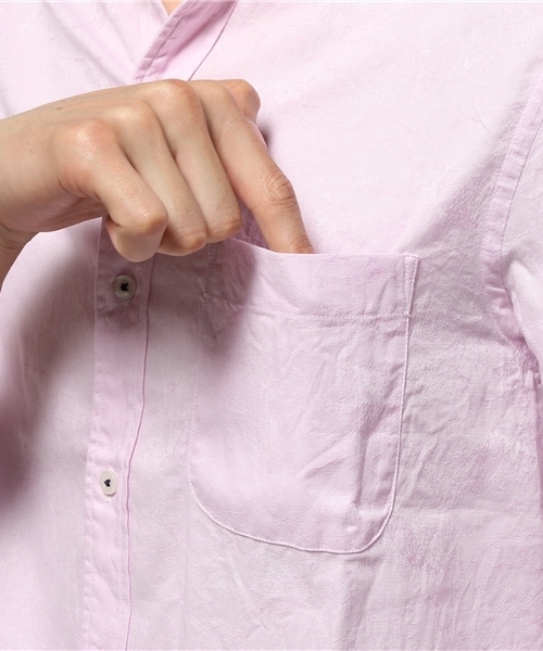 MEN'S BIGI(メンズビギ)の「7分袖シャツ(ペイズリー柄)/JAPAN MADE(日本製)(シャツ/ブラウス・メンズ・ホワイト/ピンク/ブルー・S/L/M)」の7枚目の写真