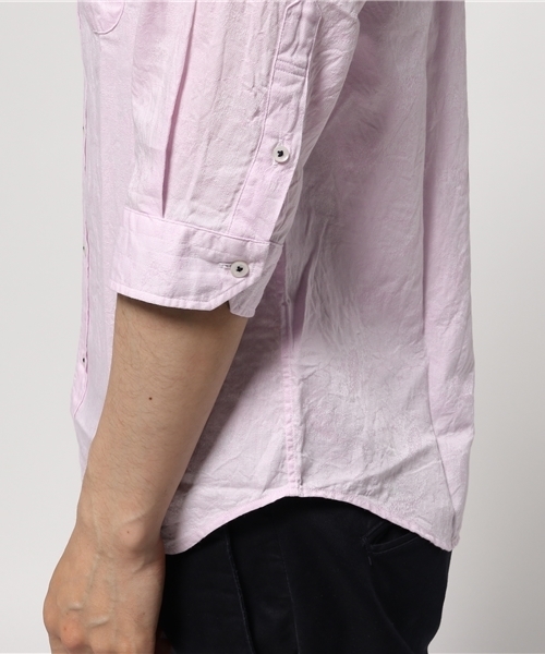 MEN'S BIGI(メンズビギ)の「7分袖シャツ(ペイズリー柄)/JAPAN MADE(日本製)(シャツ/ブラウス・メンズ・ホワイト/ピンク/ブルー・S/L/M)」の8枚目の写真