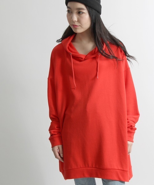 WEGO（ウィゴー）の「DISPARK/BIGパーカー（パーカー・レディース・グレー/ブラック/レッド・FREE）」の3枚目の写真