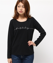 VICKY | 刺繍ロゴ長袖ロングTシャツ(Tシャツ/カットソー)