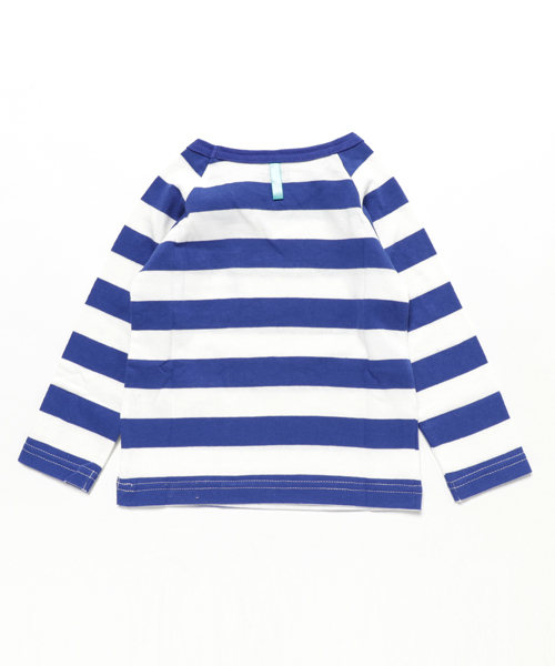 skeegee（スキージー）の「ポケット付きボーダー長袖Tシャツ（Tシャツ/カットソー・キッズ・イエロー/コバルトブルー/ブルー/ブラック・120cm/90cm/100cm/130cm/110cm）」の5枚目の写真