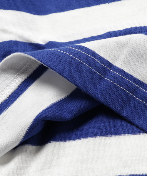 skeegee（スキージー）の「ポケット付きボーダー長袖Tシャツ（Tシャツ/カットソー・キッズ・イエロー/コバルトブルー/ブルー/ブラック・120cm/90cm/100cm/130cm/110cm）」の8枚目の写真