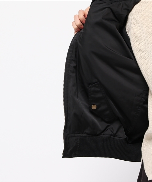 Re:EDIT（リエディ）の「[リエディ]2WAYリバーシブル中綿MA-1ブルゾン＆刺繍スカジャン[リエディオリジナル]アウター/ブルゾン/ジャケット/ボンバージャケット（スカジャン・レディース・ピンク/ブラック/カーキ・MEDIUM/LARGE）」の10枚目の写真