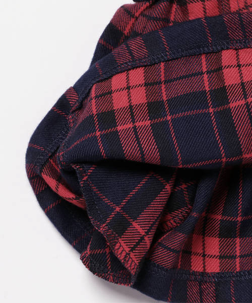 GLOBAL WORK（グローバルワーク）の「【キッズ】チェックスカートドッキングワンピース/736180（ワンピース・キッズ・ネイビー/オフホワイト・LARGE/X-LARGE/SMALL/MEDIUM）」の7枚目の写真