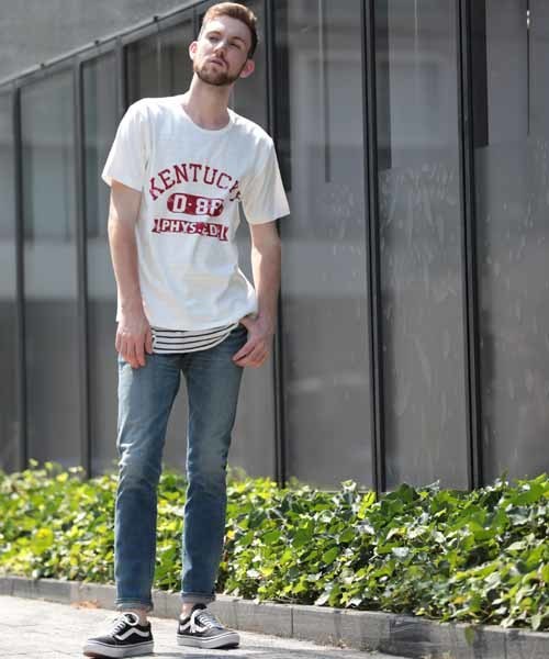 Denime(ドゥニーム)の「【MadeInJapan】BASIC CUTSEW/ベーシックカットソーKENTUCKYプリントクルーネックTシャツ(Tシャツ/カットソー・メンズ・ブラック/ホワイト/ライトブラウン・SMALL/LARGE/MEDIUM)」の13枚目の写真