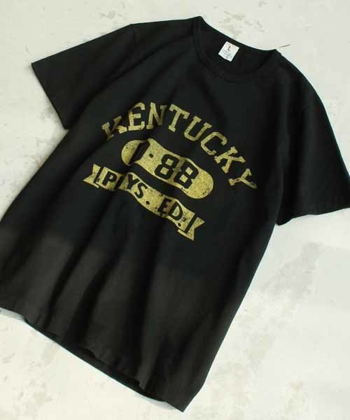 Denime(ドゥニーム)の「【MadeInJapan】BASIC CUTSEW/ベーシックカットソーKENTUCKYプリントクルーネックTシャツ(Tシャツ/カットソー・メンズ・ブラック/ホワイト/ライトブラウン・SMALL/LARGE/MEDIUM)」の16枚目の写真