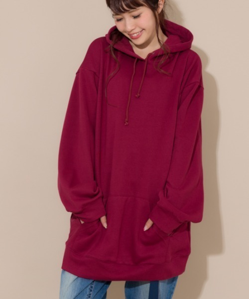 MANGROVE（マングローブ）の「スタンダードカジュアルスウェットパーカー（パーカー・レディース・ダークネイビー/パープル/ネイビー/アイボリー/ブラック/インディゴブルー/グリーン/オフホワイト/ワイン/ピンク/ライトブルー/グレー/マスタード/ホワイト/ベージュ/ライトグレー/チャコールグレー・LARGE/MEDIUM/SMALL）」の17枚目の写真