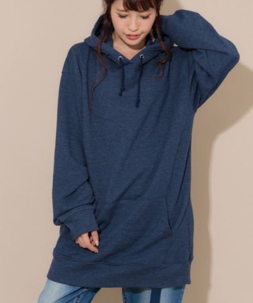 MANGROVE（マングローブ）の「スタンダードカジュアルスウェットパーカー（パーカー・レディース・ダークネイビー/パープル/ネイビー/アイボリー/ブラック/インディゴブルー/グリーン/オフホワイト/ワイン/ピンク/ライトブルー/グレー/マスタード/ホワイト/ベージュ/ライトグレー/チャコールグレー・LARGE/MEDIUM/SMALL）」の12枚目の写真